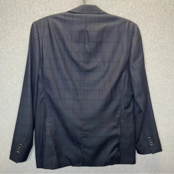 Robert Graham Windowpane Pattern Navy Blue 2 Button Blazer Suit Jacket - Picture 7 of 9